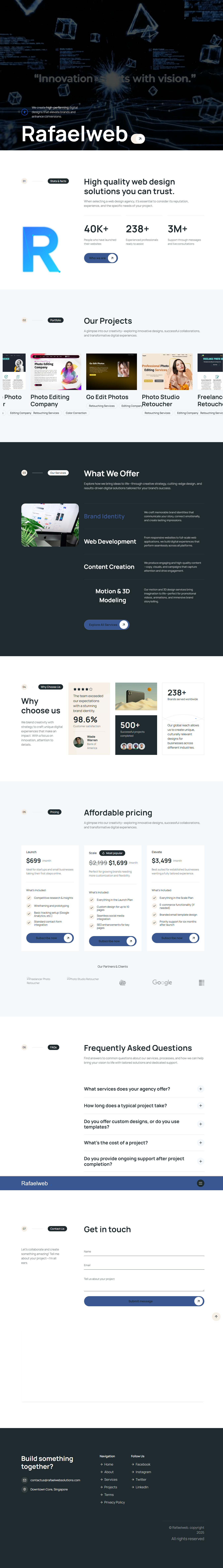 Virtual Web Designer website screenshot